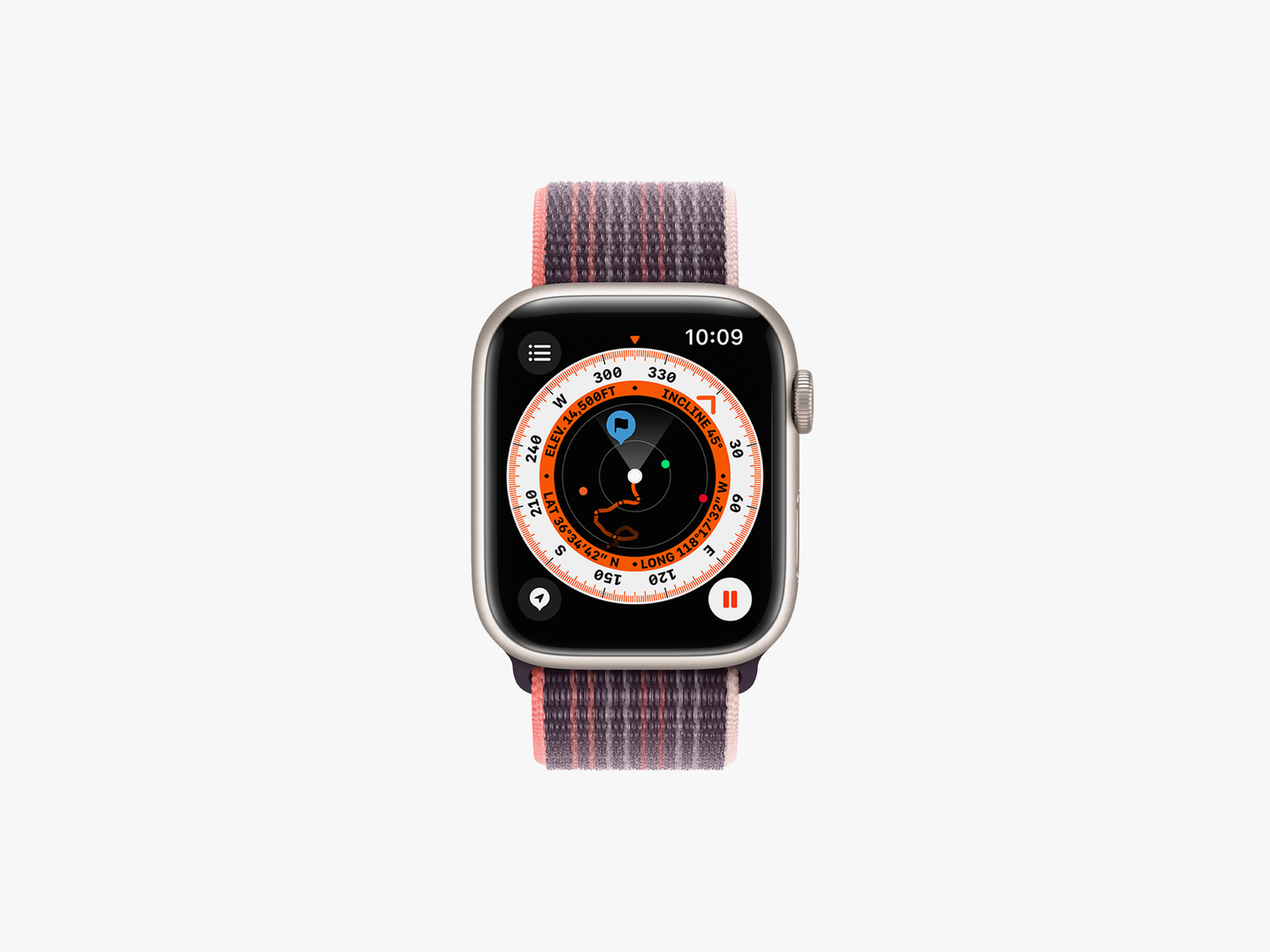 تعرض Apple Watch تطبيق Compass