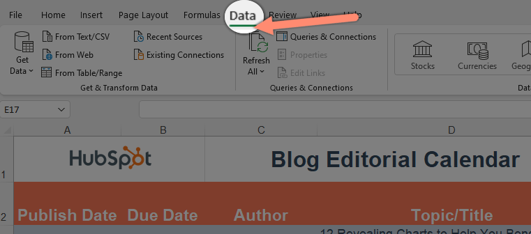 انقر فوق البيانات كيفية إزالة التكرارات في Excel: t ، الخطوة 2 لإزالة التكرارات في Excel