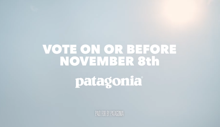 صورة من باتاغونيا "أنت تخيفهم" فيديو لانتخابات 8 نوفمبر 2022 النصفية.