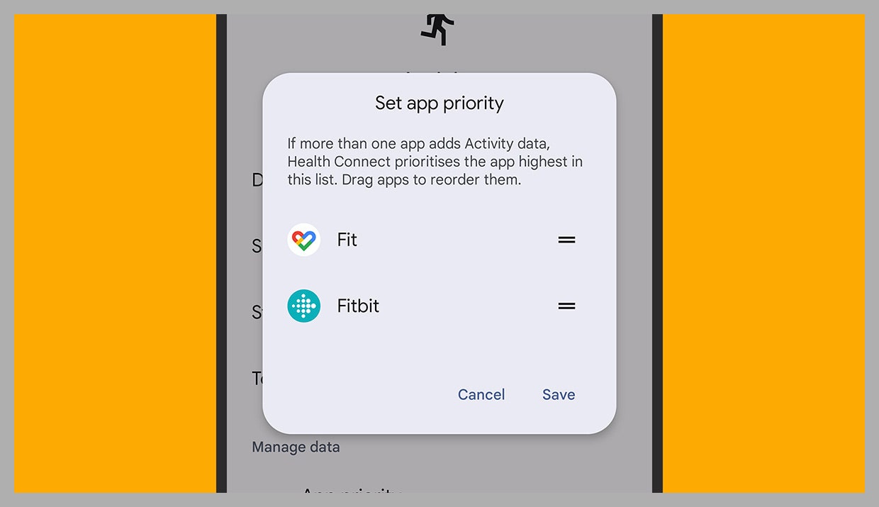 لقطة شاشة لتطبيق Google Health Connect