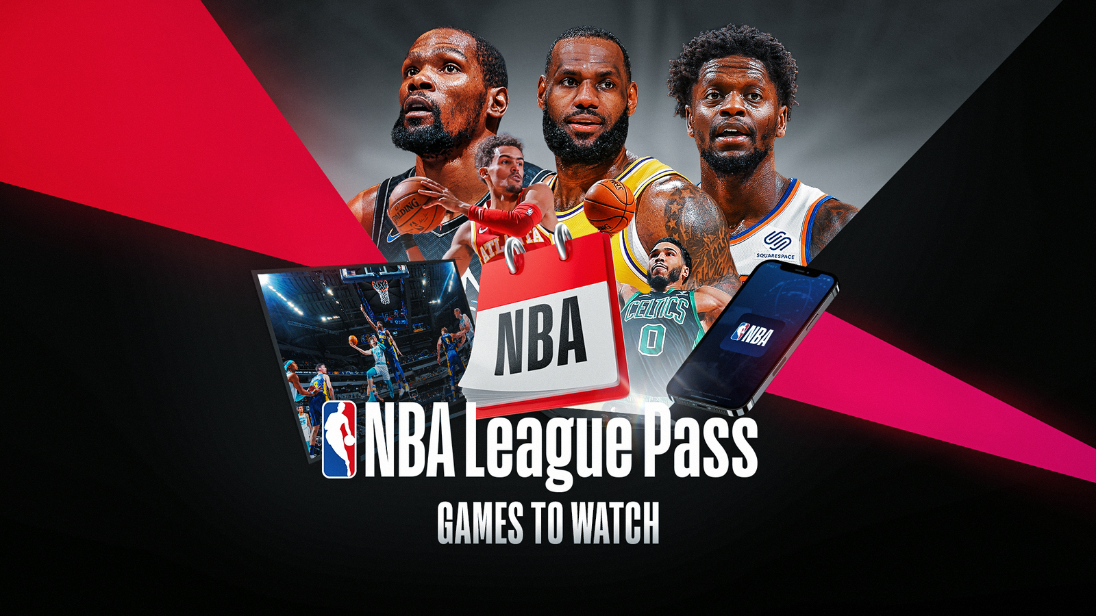 رسم NBA League Pass يظهر لاعبي NBA